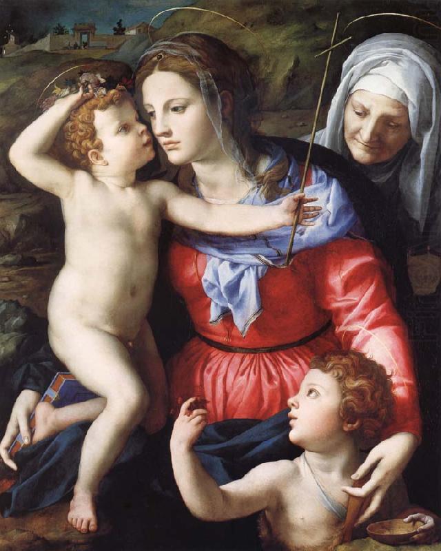 The Madonna and Child with Saint John the Baptist and Saint Anne, Agnolo Bronzino